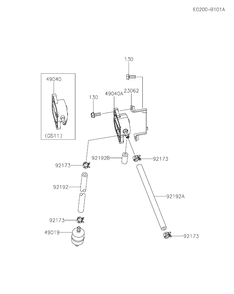 Fuel Tank And Fuel Valve Diagram and Parts List for FX850V-JS11  Cub Cadet Lawn Tractor